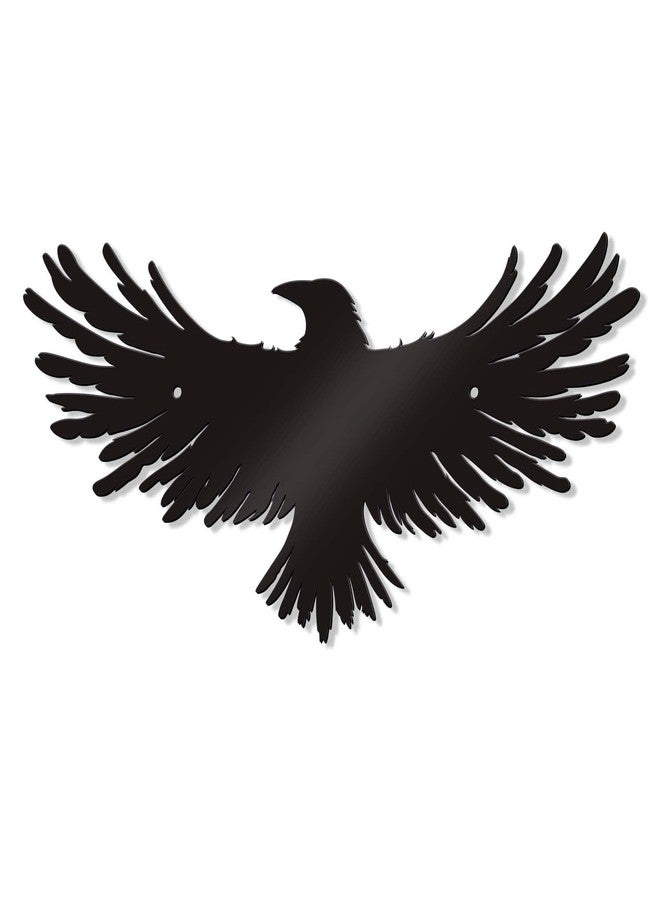 Bnesi Metal Raven Decor Viking Wall Art Crow Gothic Wall Decor with Norse Mythology Metal Wall Sculpture Decoration Suitable for Living Room Bedroom Home Indoor Outdoor (Classic, Medium) - Image 1